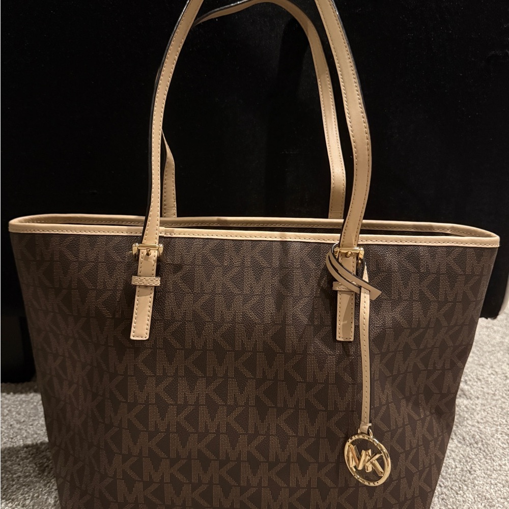 Michael Kors Signature Brown Leather Tote Bag
